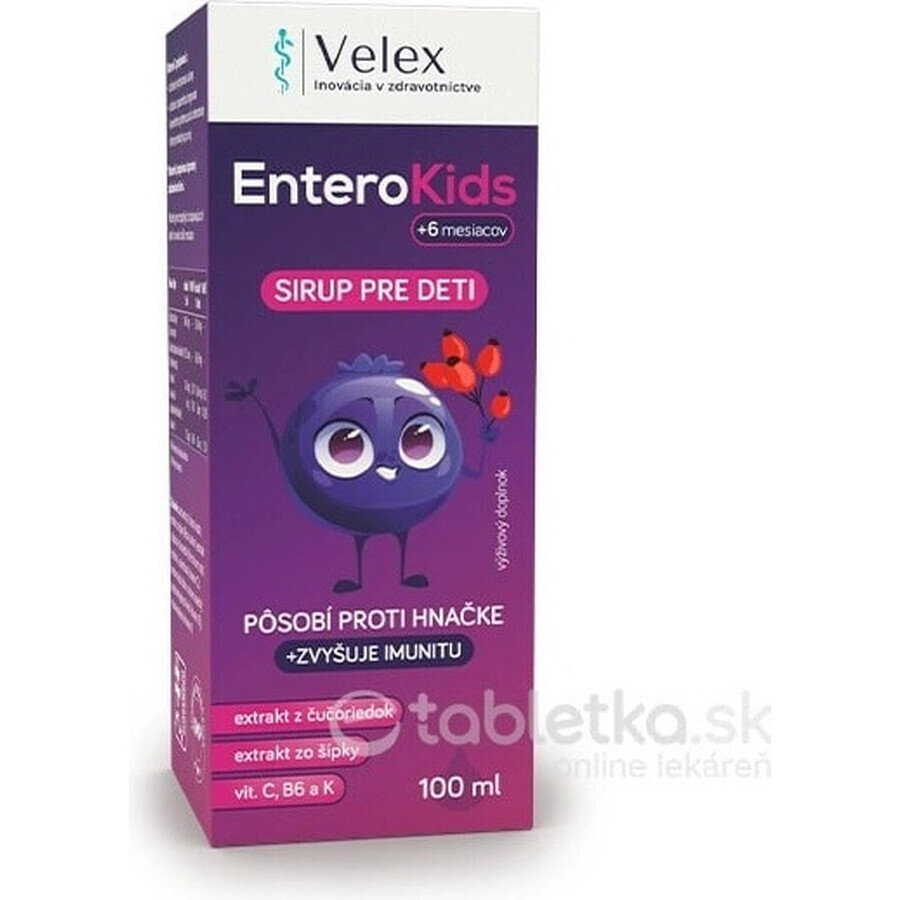 EnteroKids sciroppo per bambini da 6 mesi 1×100 ml, integratore alimentare