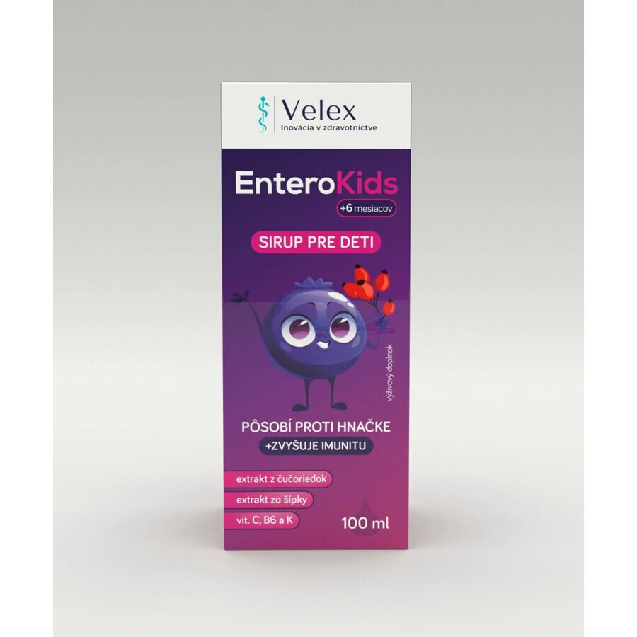 EnteroKids sciroppo per bambini da 6 mesi 1×100 ml, integratore alimentare