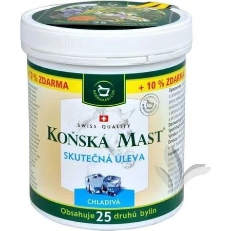 Pommade réfrigérante pour chevaux 1×500 ml, 25 sortes de plantes