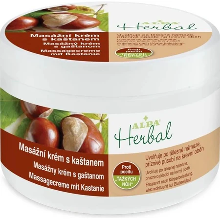 ALPA Crema de masaje a base de hierbas con castaño 1×250 ml, crema de masaje