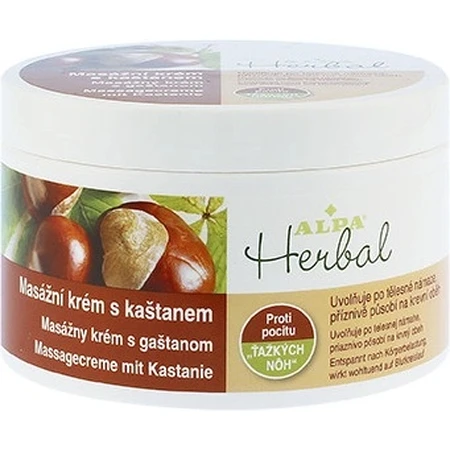 ALPA Crema de masaje a base de hierbas con castaño 1×250 ml, crema de masaje