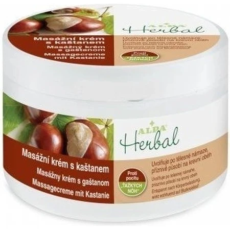 ALPA Crema de masaje a base de hierbas con castaño 1×250 ml, crema de masaje