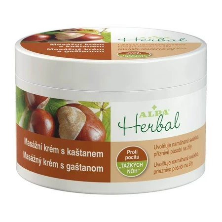 ALPA Crema de masaje a base de hierbas con castaño 1×250 ml, crema de masaje
