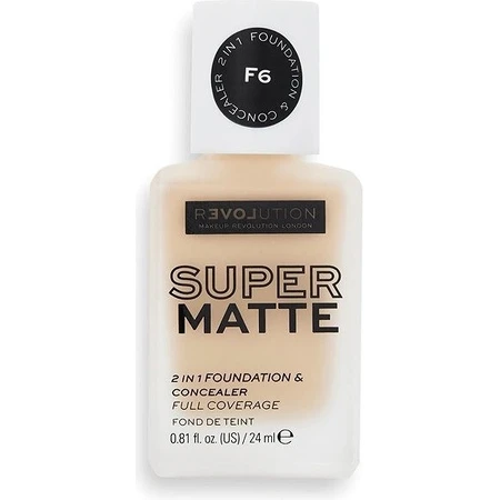 Revolution Relove, Foundation Supermatte F6, Make-up 1×24 ml, Make-up