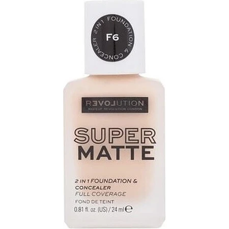 Revolution Relove, Foundation Supermatte F6, Make-up 1×24 ml, Make-up