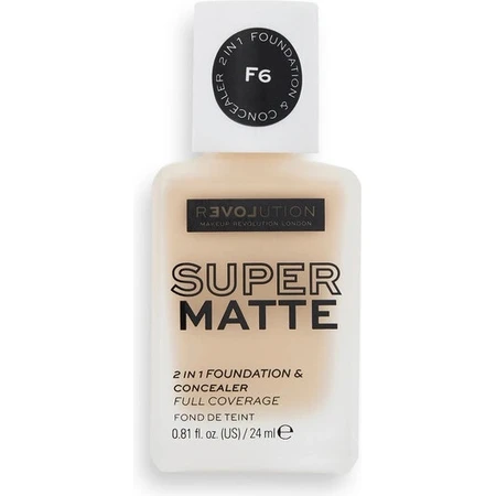 Revolution Relove, Foundation Supermatte F6, Make-up 1×24 ml, Make-up