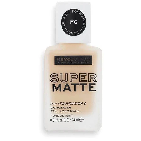 Revolution Relove, Foundation Supermatte F6, Make-up 1×24 ml, Make-up