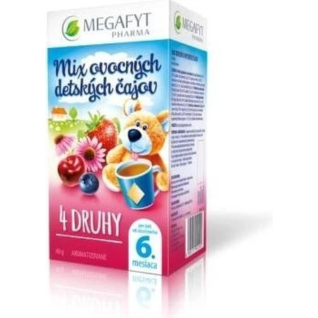 MEGAFYT MIX van vruchtenthee voor kinderen 4 TYPEN 20×2 g, vanaf het einde van de 6e maand
