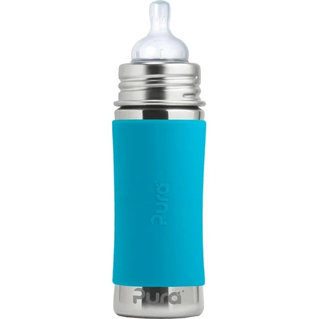 Pura biberon din oțel inoxidabil 325ml 1×1 buc, culoare aqua