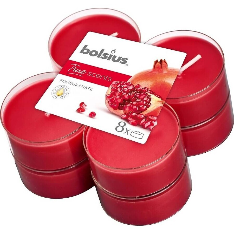 Bolsius Aromatic 2.0 Tea Maxi 8st Granaatappel, geurkaarsen 1×8 stuks, geurkaars