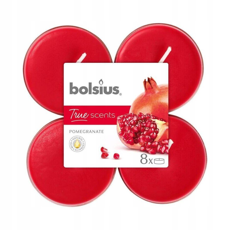 Bolsius Aromatic 2.0 Tea Maxi 8st Granaatappel, geurkaarsen 1×8 stuks, geurkaars