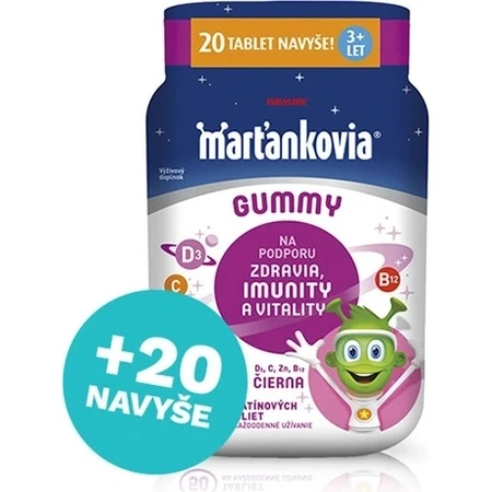 Martian gummy met zwarte vlierbessen 50+20tbl. 1×50 tbl + 20 tbl, voedingssupplement