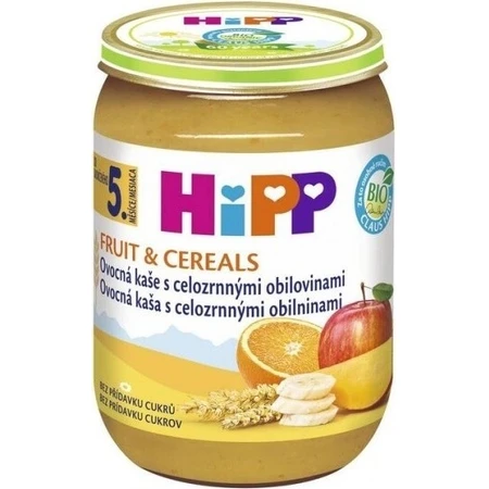 HIPP BIO Vruchtenpap met volkoren granen 1×190 g, starter, 6m+