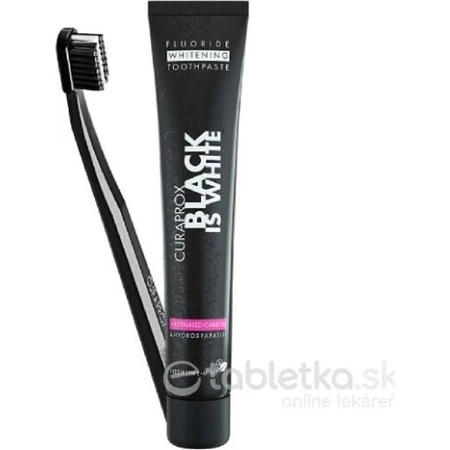 CURAPROX Black is White Light-Pack 1×1 set, pasta dentífrica 8 ml + cepillo dental CS 5460 1 ud.
