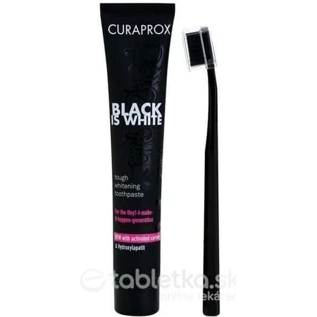 CURAPROX Black is White Light-Pack 1×1 set, pasta dentífrica 8 ml + cepillo dental CS 5460 1 ud.