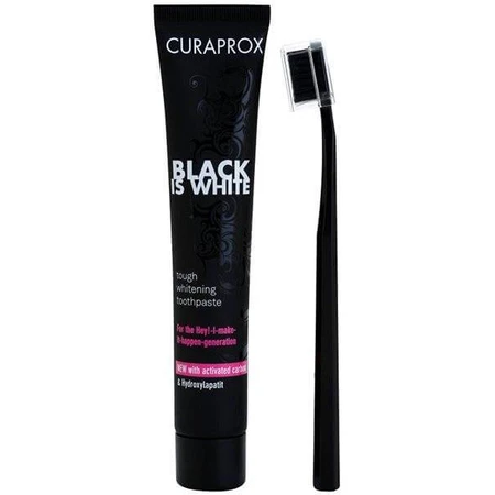 CURAPROX Black is White Light-Pack 1×1 set, pasta dentífrica 8 ml + cepillo dental CS 5460 1 ud.