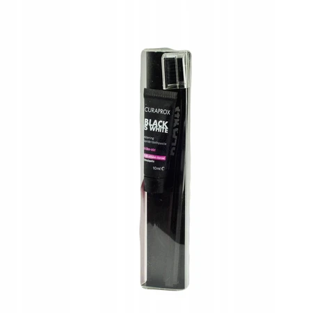 CURAPROX Black is White Light-Pack 1×1 set, pasta dentífrica 8 ml + cepillo dental CS 5460 1 ud.