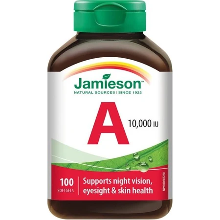 Jamieson Vitamine A 10 000 UI 1×100 tbl, complément alimentaire