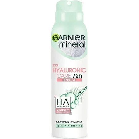 Garnier Mineral Hyaluronic Ultra Care Spray 1×150 ml, antitranspirante