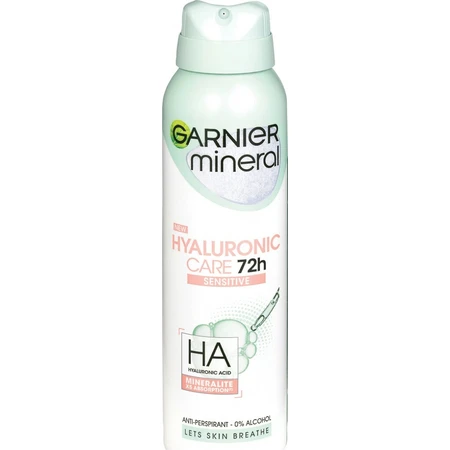 Garnier Mineral Hyaluronic Ultra Care Spray 1×150 ml, antitranspirante