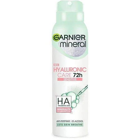 Garnier Mineral Hyaluronic Ultra Care Spray 1×150 ml, antitranspirante
