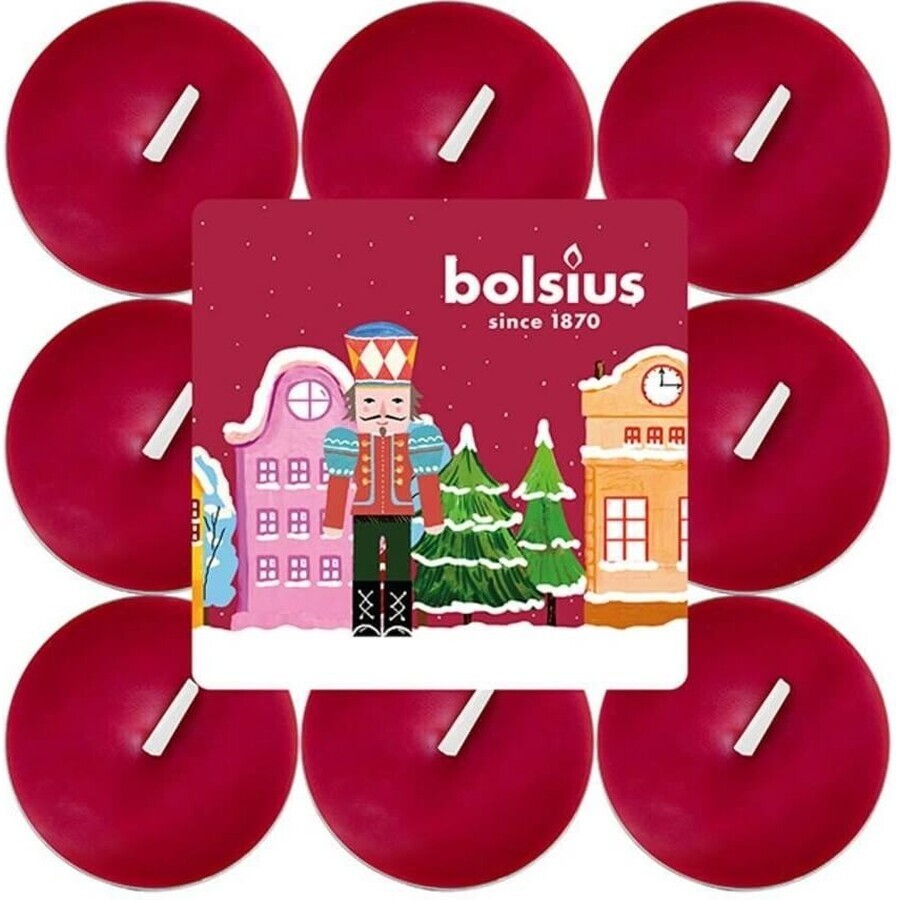 Bolsius Tea Pod lumânări parfumate 1×18 buc, lumânări roșii