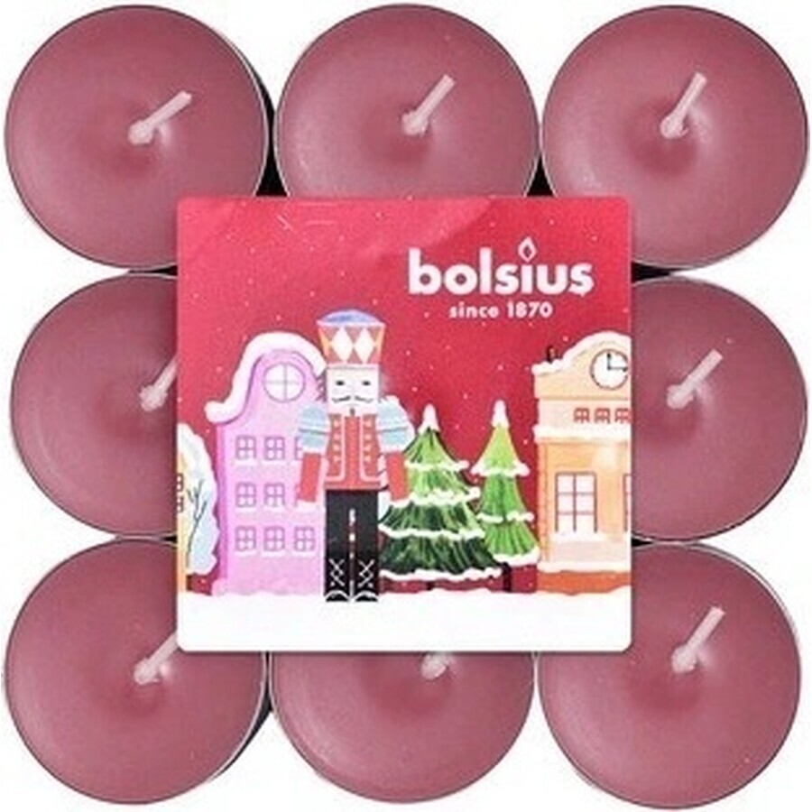 Bolsius Tea Pod lumânări parfumate 1×18 buc, lumânări roșii