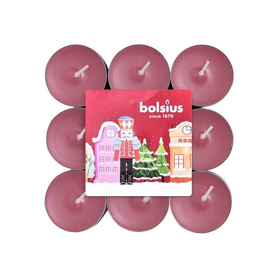 Bolsius Tea Pod lumânări parfumate 1×18 buc, lumânări roșii