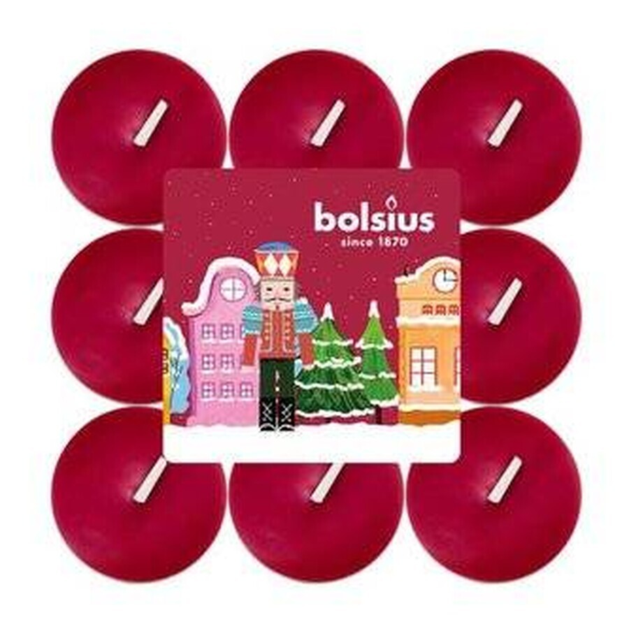 Bolsius Tea Pod lumânări parfumate 1×18 buc, lumânări roșii