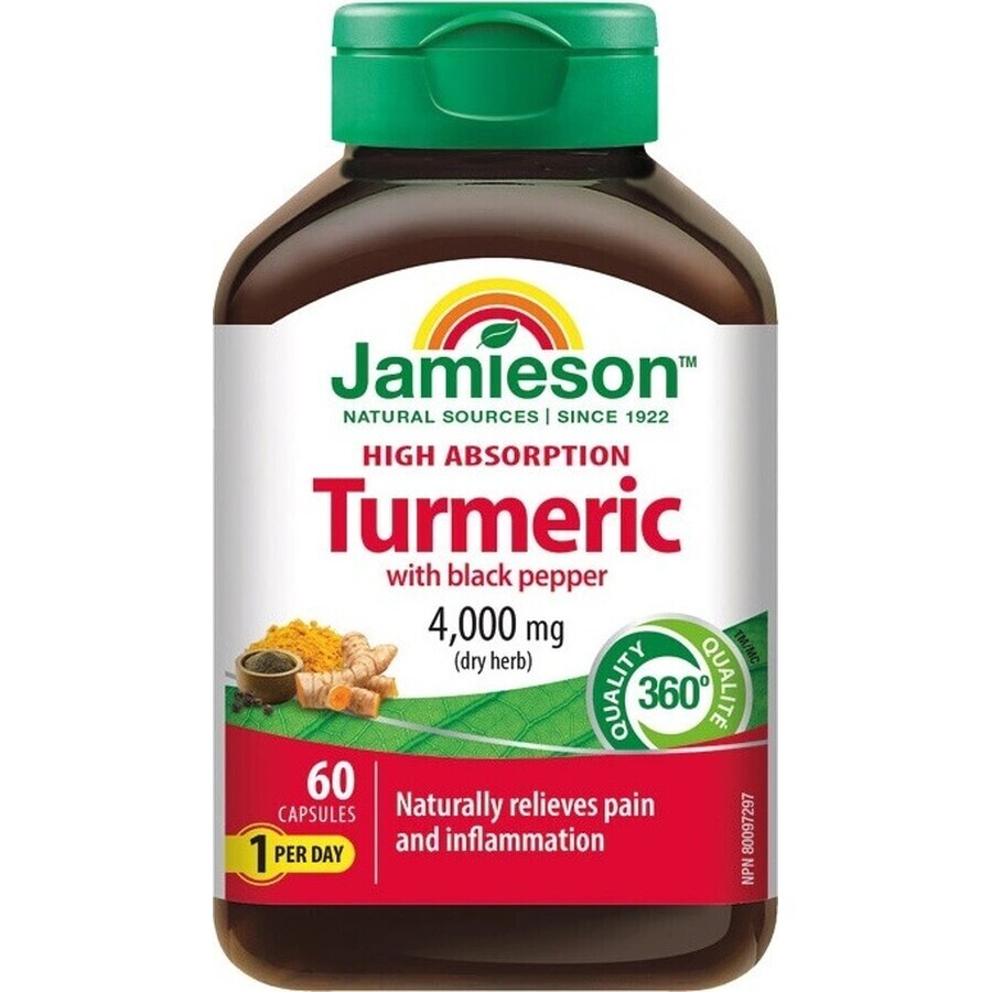JAMIESON CURCUMIN WITH BLACK ROOT 1x60 cps, food supplement