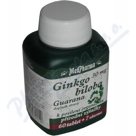MedPharma GINKGO BILOBA + GUARANA 1×67 tbl, GINKGO BILOBA + GUARANA