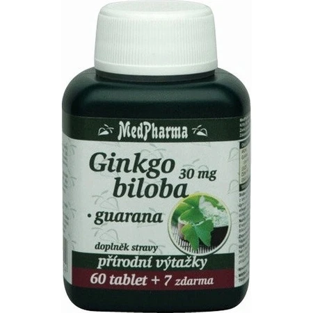 MedPharma GINKGO BILOBA + GUARANA 1×67 tbl, GINKGO BILOBA + GUARANA