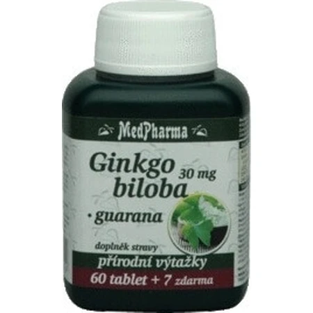 MedPharma GINKGO BILOBA + GUARANA 1×67 tbl, GINKGO BILOBA + GUARANA