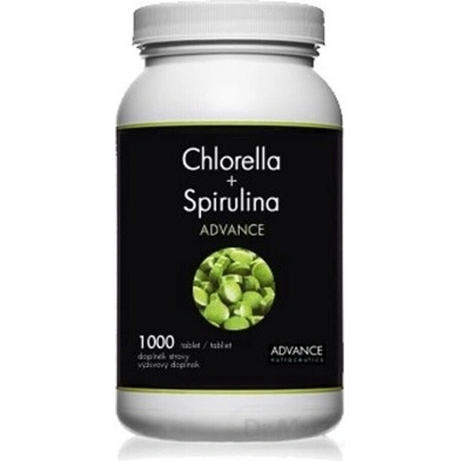 Chlorella + Spirulina ADVANCE BIO 1000 tbl. 1×1000 tbl, food supplement