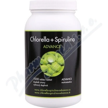 Chlorella + Spirulina ADVANCE BIO 1000 tbl. 1×1000 tbl, complemento alimenticio