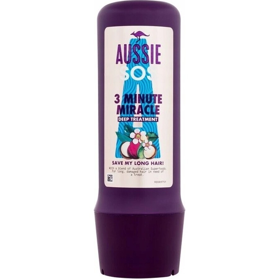 Aussie SOS Save My Lengths! 3 Minute Miracle Deep Conditioner | With Australian Superfoods Blend 1×225ml, Conditioner Aussie SOS Save My Lengths! 3 Minute Miracle Deep Conditioner | With Australian Superfoods Blend 1×225ml, Conditioner