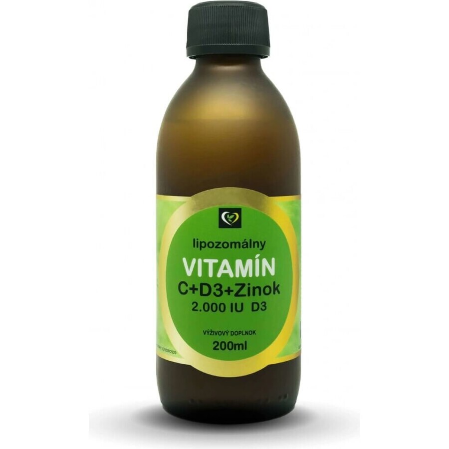 Healthy World Lipozomales Vitamin C + Zink + D3 1×200 ml, Vitaminpräparat