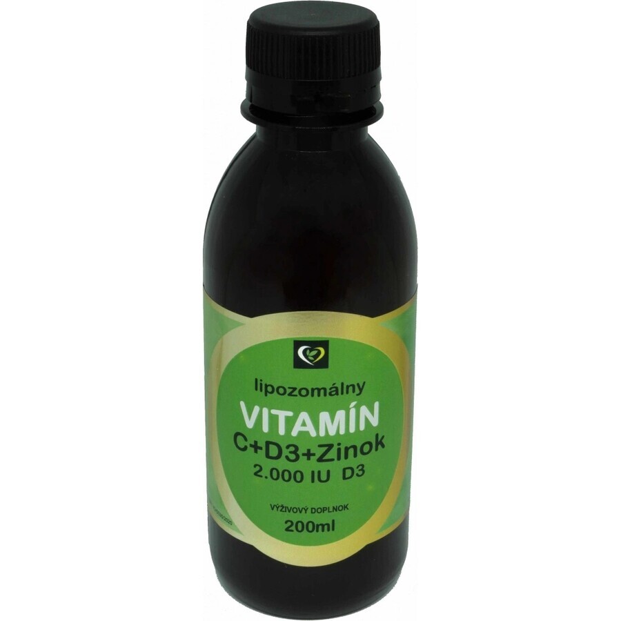 Healthy World Lipozomales Vitamin C + Zink + D3 1×200 ml, Vitaminpräparat