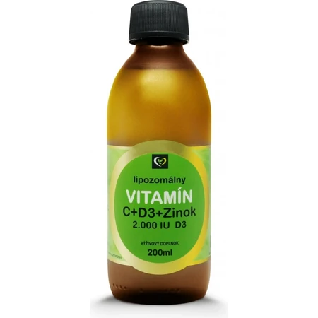 Healthy World Lipozomales Vitamin C + Zink + D3 1×200 ml, Vitaminpräparat