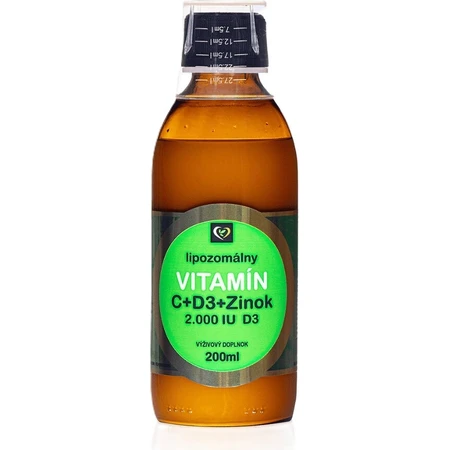Healthy World Lipozomales Vitamin C + Zink + D3 1×200 ml, Vitaminpräparat
