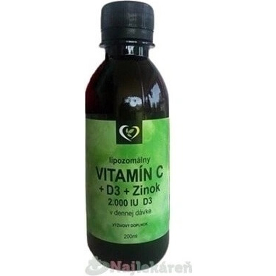 Healthy World Lipozomales Vitamin C + Zink + D3 1×200 ml, Vitaminpräparat
