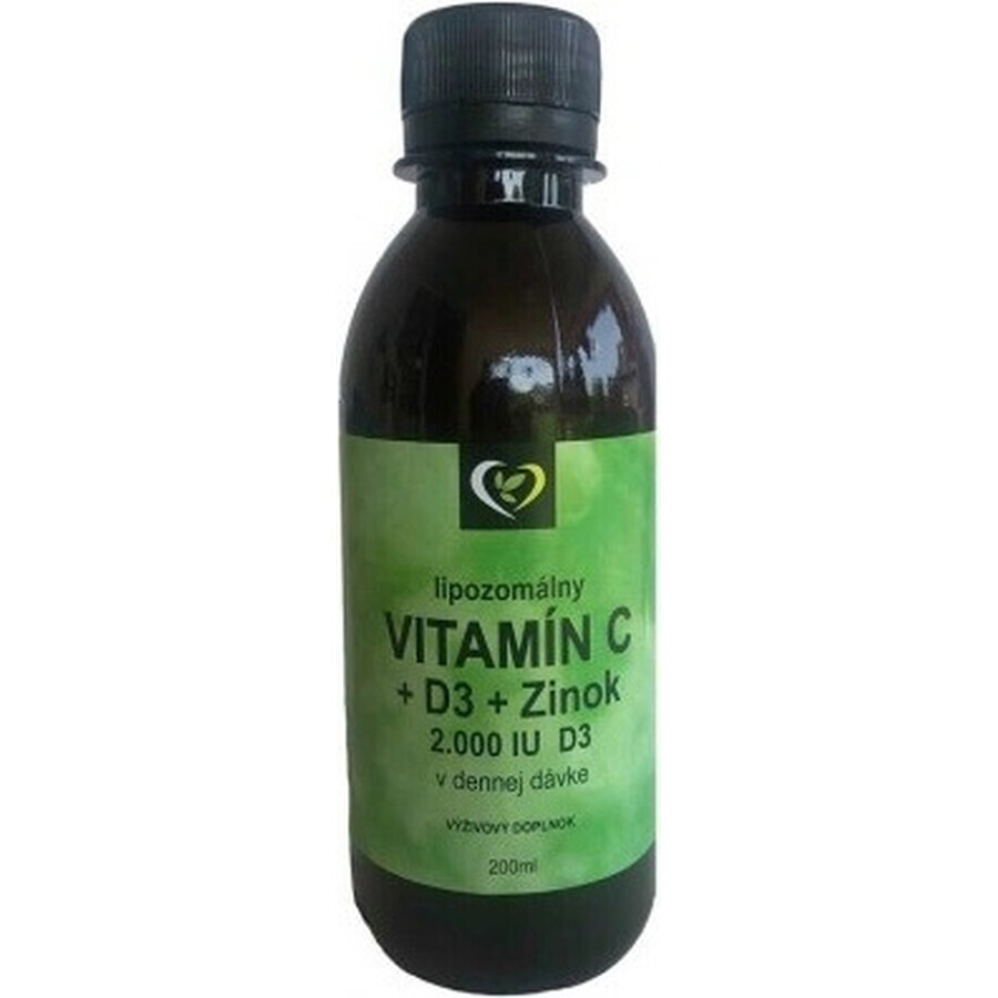 Healthy World Lipozomales Vitamin C + Zink + D3 1×200 ml, Vitaminpräparat