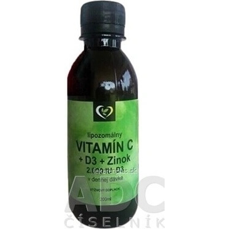 Healthy World Lipozomales Vitamin C + Zink + D3 1×200 ml, Vitaminpräparat