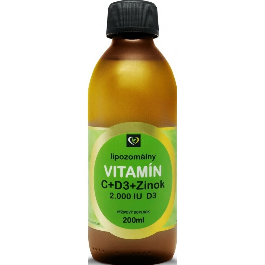 Healthy World Lipozomales Vitamin C + Zink + D3 1×200 ml, Vitaminpräparat