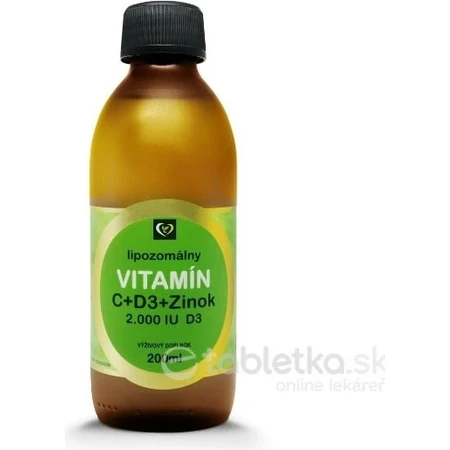 Healthy World Lipozomales Vitamin C + Zink + D3 1×200 ml, Vitaminpräparat