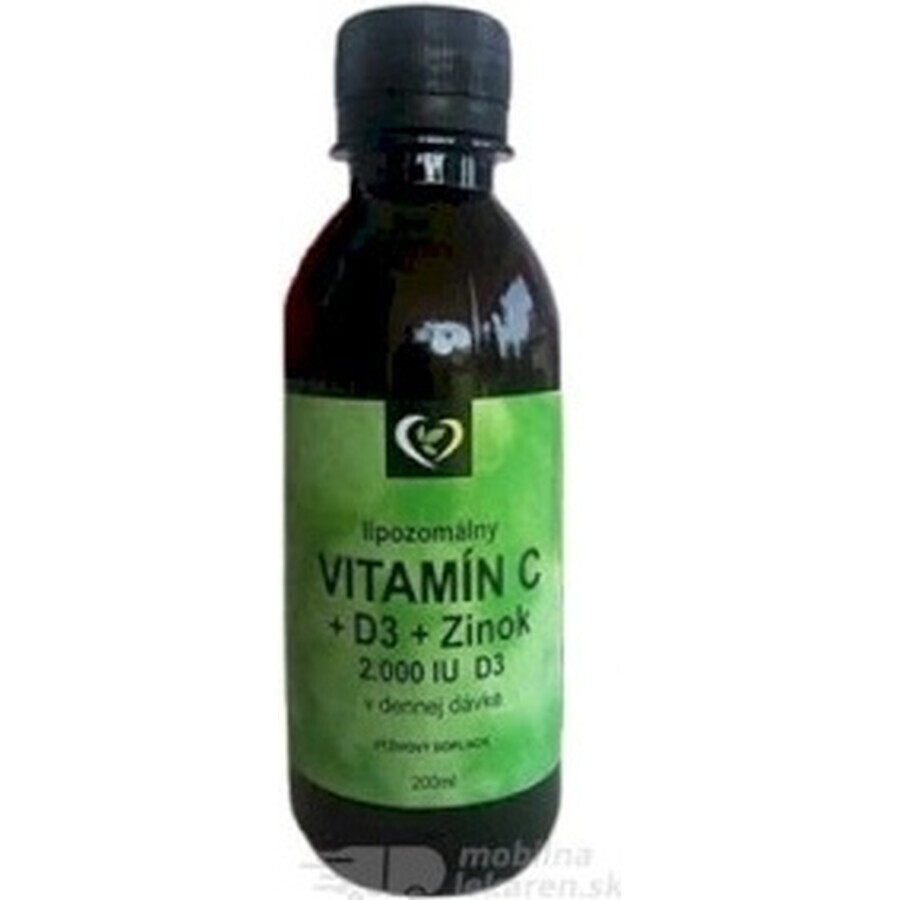 Healthy World Lipozomales Vitamin C + Zink + D3 1×200 ml, Vitaminpräparat