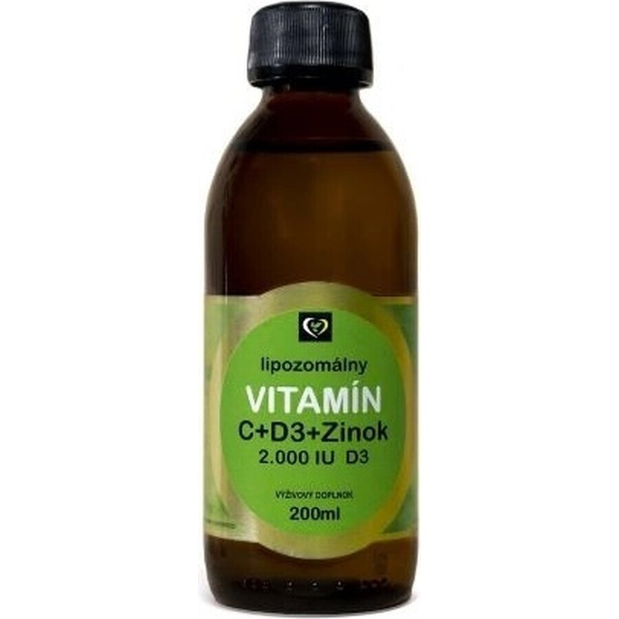 Healthy World Lipozomales Vitamin C + Zink + D3 1×200 ml, Vitaminpräparat