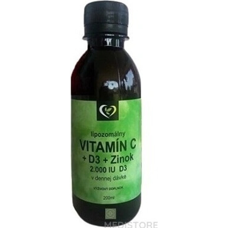 Healthy World Lipozomales Vitamin C + Zink + D3 1×200 ml, Vitaminpräparat