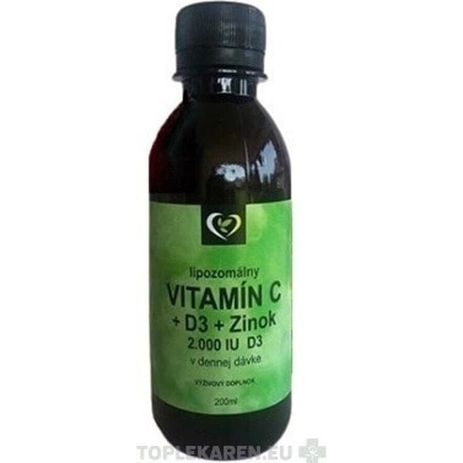 Healthy World Lipozomales Vitamin C + Zink + D3 1×200 ml, Vitaminpräparat