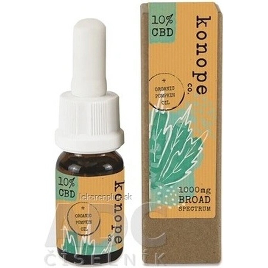 Hemp co. 10% CBD in organic pumpkin seed oil - broad spectrum 1000g 1×10 g